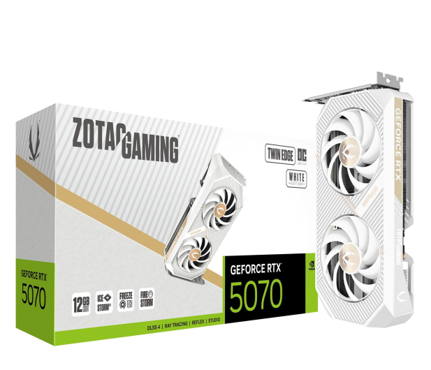 Zotac GeForce RTX 5070 Twin Edge OC White 12GB GDDR7 DLSS4 - 1369268 - zdjęcie